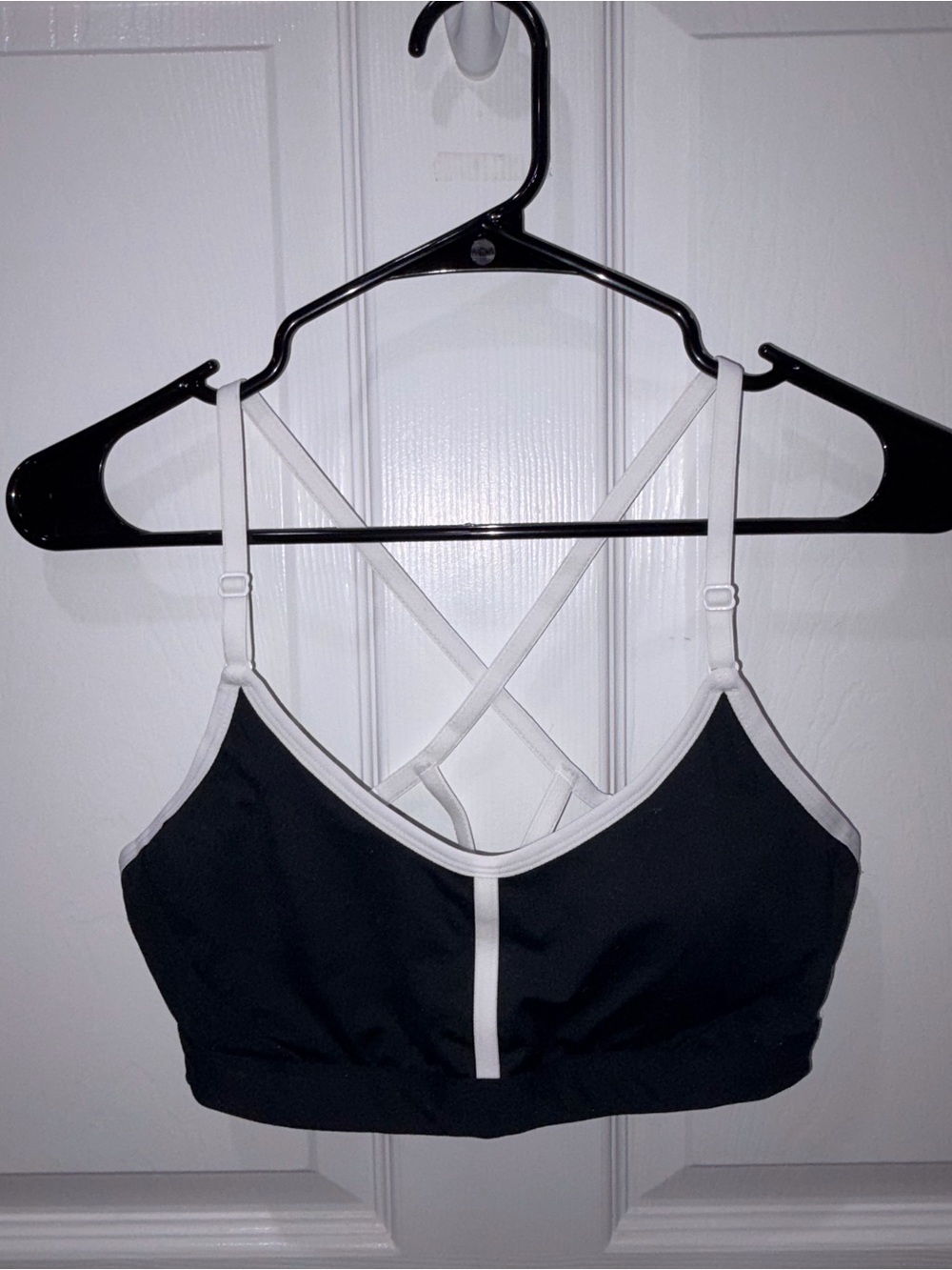 Black & White Strappy Sports Bralette - Women Intimates